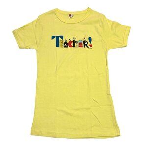 Vintage 1980 TEP Inc Teacher Yellow T Shirt XXS Elementary Educator Retro